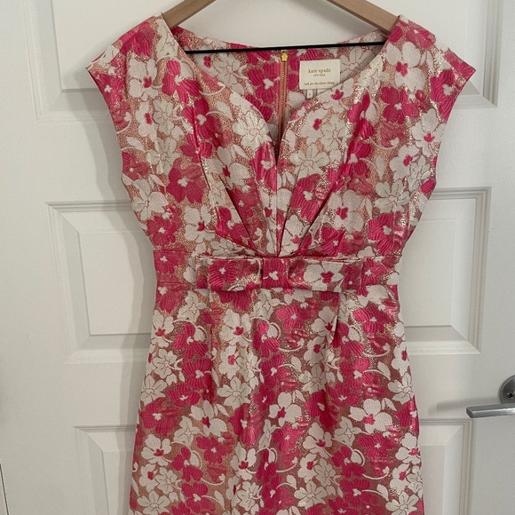 kate spade Dresses & Skirts - Kate Spade Metallic Floral Party Dress, Sz 4